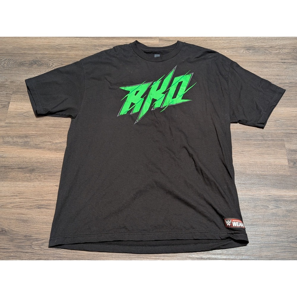 WWE Authentic Wear Black‎ RKO T Shirt Adult XL Wrestling Tee